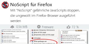 Infocard NoScript für Firefox