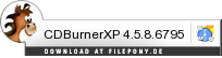 Download CDBurnerXP bei Filepony.de